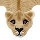 Hand Tufted Rug Lioness Pretend Skin Woolen Rug